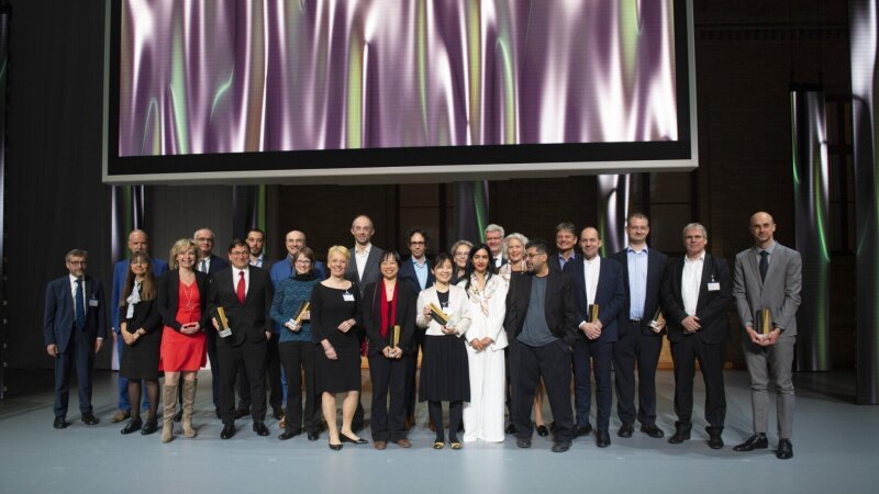 placeholder image — Photo with awardees and hosts